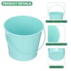Unique Bargains Galvanized Metal Rustic Multipurpose Bucket with Handle 6 Pcs - 4 of 4