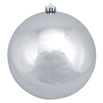 Northlight 8" Shatterproof Shiny Christmas Ball Ornament - Silver