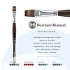 Borciani e Bonazzi UNICO Synthetic Mongoose Artist Paint Brush - Series 801 Flat - Size #18 - Watercolors, Oil & Acrylic Paint - Handcrafted in Italy, - 2 of 4