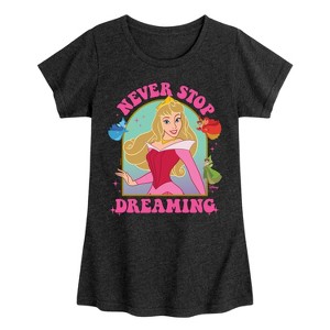 Girls' - Disney Princess - Sleeping Beauty Fitted Short Sleeve Graphic T-Shirt - 1 of 4
