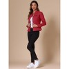 INSPIRE CHIC Women's Button Front Stand Collar Long Sleeve Jean Jackets with Pockets - 4 of 4