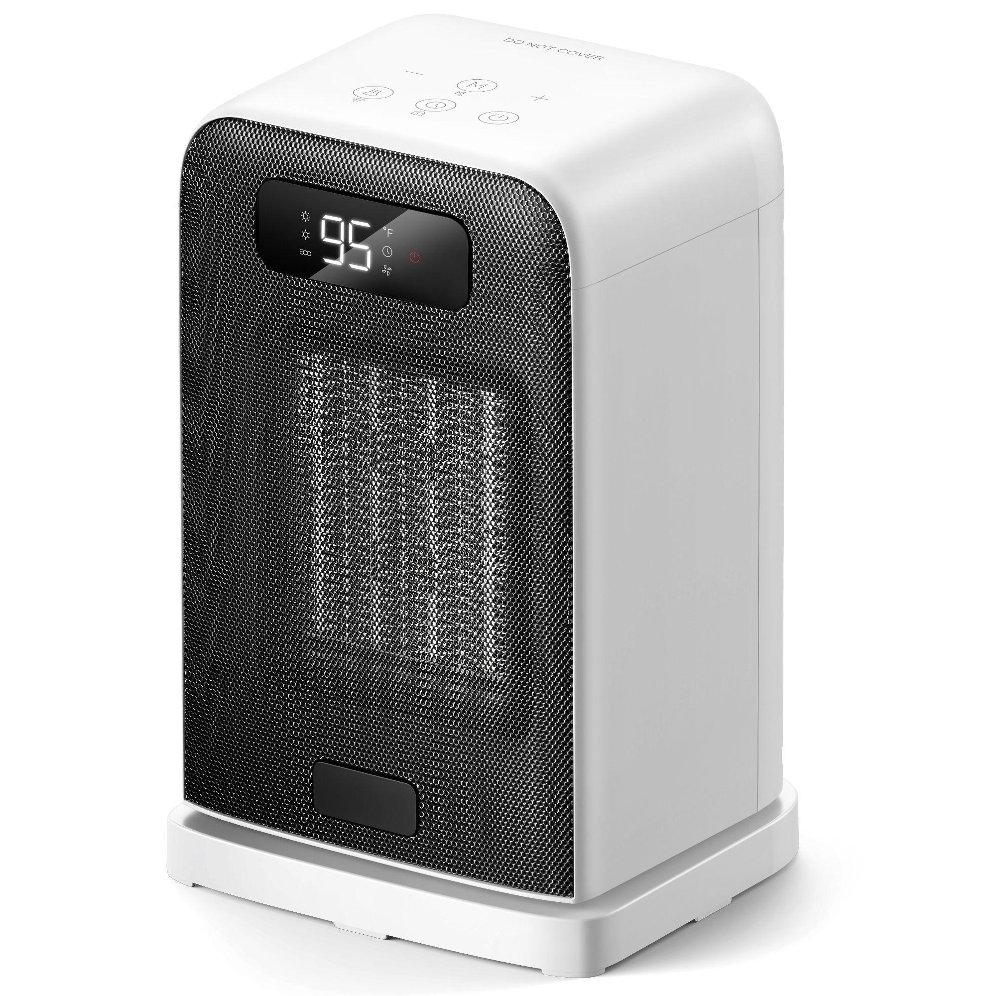 White HEATDAZ AT-SH26 Heater - Perfect Christmas Gift, 1500W Desk Heater with Heating/Fan Modes & Thermostat