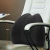 Cheer Collection Memory Foam Lumbar Support Pillow for Office Chair, Car Seat, Recliner – Black - 3 of 4