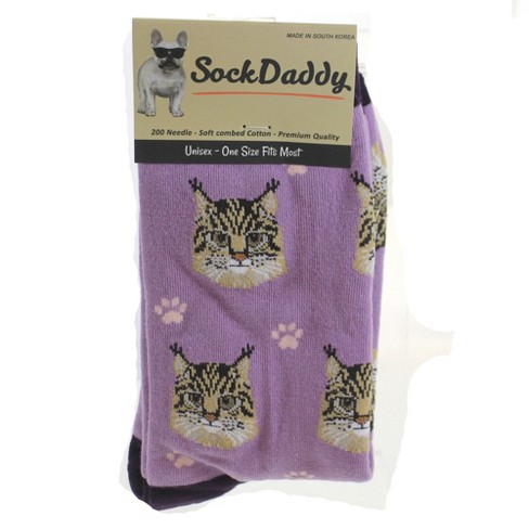 Novelty Socks 15.25 Maine Coon Cat Sock Daddy Socks Premium Quality E S Pet Socks