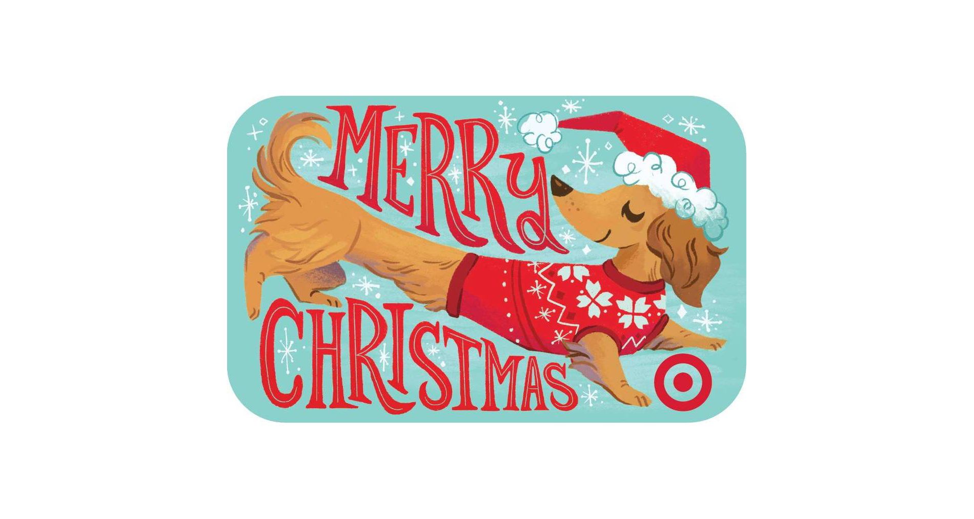 Merry Christmas Dachshund Target GiftCard