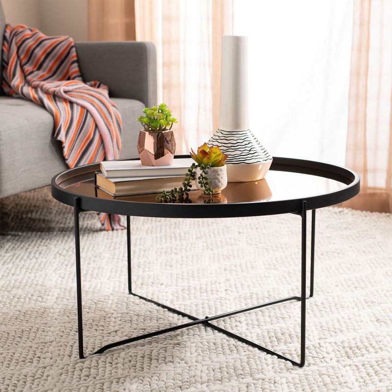 Ruby Tray Top Coffee Table - Rose Gold/Black - Safavieh., 2 of 8