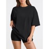 Oversized Tops for Women Summer T Shirts Plus Size Workout Tops Short Sleeve Crewneck Tunic Blouses Beach Vacation Gym - 2 of 4