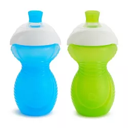 Munchkin Click Lock 9oz Bite Proof Soft Spout Sippy Cup – 2pk Blue/Green