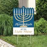 Big Dot of Happiness Happy Hanukkah - Party Decorations - Chanukah Welcome Yard Sign