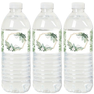 Big Dot of Happiness Boho Botanical - Greenery Party Water Bottle Sticker Labels - Set of 20