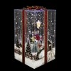 Northlight Lighted and Musical Snowman Family Snowing Gift Box Christmas Decoration - 12" - 2 of 4
