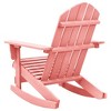 vidaXL Pink Patio Adirondack Rocking Chair - Solid Fir Wood - Ergonomically Designed for Comfort - for Outdoor Garden, Patio & Deck Furniture - 4 of 4