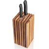 ZASSENHAUS Slotted Knife Block, Oak, 5.4" x 5.4" x 10.75" - 3 of 3