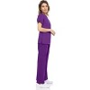 Medichic Women's Medical Scrubs Set- V-Neck with Flare Pant - 3 of 4