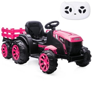 12V Electric Ride-On Tractor for Kids with Detachable Trailer, Parental Remote Control¨C Battery Toy Vehicle for Ages 3+ - 1 of 4
