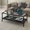 Metal Mesh Shelf Coffee Table in Black - Henn&Hart - 2 of 4