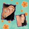 Disney Girls Lilo and Stitch Yellow Gold Plated Stud Earring Set - 3 Pairs - 3 of 4