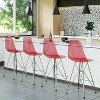 LeisureMod Cresco Mid Century Modern Acrylic Counter Height Barstool with Chrome Base – Ideal for Kitchens and Dining Rooms - 3 of 4