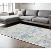 Ivory And Sky Blue Abstract Area Rug - 2 of 4
