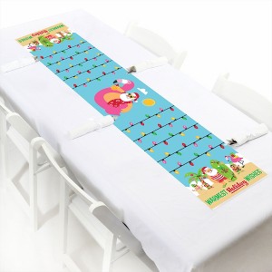 Big Dot of Happiness Tropical Christmas - Petite Beach Santa Holiday Party Paper Table Runner - 12 x 60 inches - 1 of 4