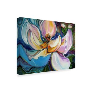 Trademark Fine Art -Marcia Baldwin 'Sweet Magnolia Modern Floral Abstract' Canvas Art - 1 of 3