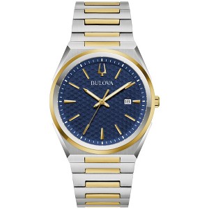 Bulova Men's Quartz Dress Classic Watch, Two-Tone Stainless Steel Bracelet, Blue Dial,  Calendar - 1 of 4