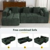 CAVINAS 101.2"Modular Sectional Sofa,Full-Compressed L-Shaped Couch for Living Room,Oversized Cloud Couch with 2 Side Pockets and 5 pillows,Green - 4 of 4
