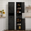 Lycvki 69" H  Kitchen Storage Cabinet with 2 Barn Doors and 1 Drawer - 2 of 4