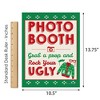 Big Dot of Happiness Ugly Sweater Photo Booth Sign - Christmas Party Decor - Printed on Sturdy Plastic - 10.5 x 13.75" - Sign with Stand - 1 Piece - 3 of 4