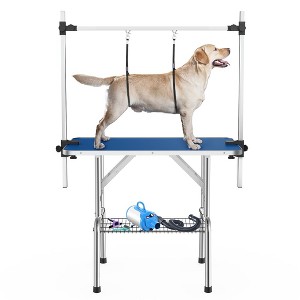 Foldable Dog Grooming Table with Adjustable Height Arm for Home Pet Bathing - 1 of 4