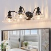 DAKAFUL Vintage Bathroom Vanity Light,Vanity Fixture with Textured Glass Shades,Wall Sconce Over Mirror/for Bedroom & Doorways - 4 of 4