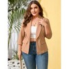 Coolmee Women Plus Size Blazers Business Casual Long Sleeve Open Front Work Office Suit Jackets Trendy Clothes with Pockets - 3 of 4