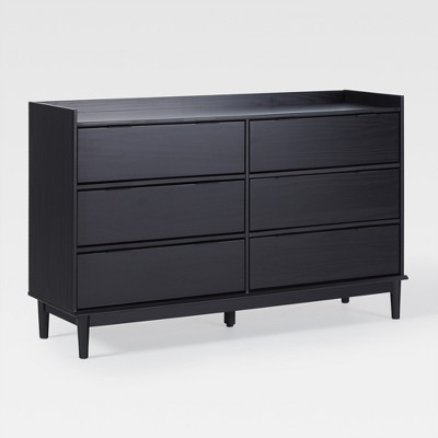 Saracina Home Mid Century Modern Solid Wood 6 Drawer Double Dresser