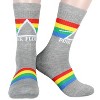 Pink Floyd Socks Adult Dark Side Of The Moon 2 Pair Athletic Crew Socks - 2 of 4