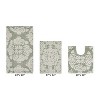 Medallion Collection 3 Piece 100% Cotton Tufted Bathroom Rug Set  with Non-Slip Backing, Machine Washable, Tumble Dry Bath Mat - 2 of 4