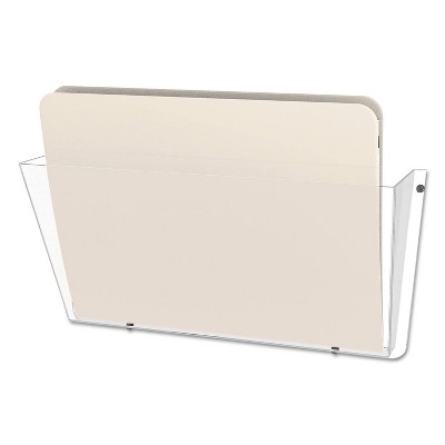 deflect-o Unbreakable Docupocket Single Pocket Wall File, Letter, Clear