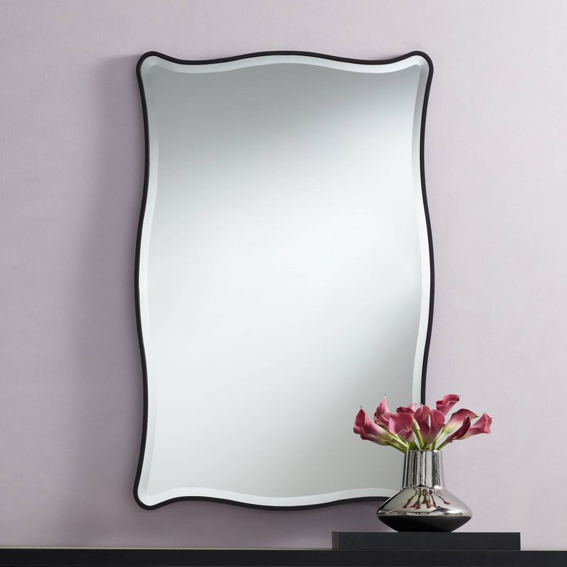 Noble Park Cassandra Matte Black 26" x 40" Rectangular Wall Mirror, 2 of 10