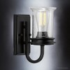 Urban Ambiance Luxury French Rustic Bath Vanity Light,  9.5"H x 4.75"W,  Midnight Black Finish, UHP3741 - 3 of 4