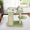 EROMMY Modern Cat Tower with Cat Scratching Post for Indoor Cats, Green - 2 of 4