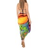 LA LEELA Women's Summer Bikini Wraps Beach Wrap Sarong Cover up Skirt Swimsuit Swimwear Bathing Suit Cover Ups for Womens One Size Orange, Tree - 3 of 4