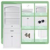 78" Tall Cabinet with Doors and Drawers, Freestanding Storage Bookshelf Bookcase Pantry Space Saver White - 4 of 4