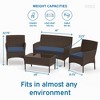 Nestl 4 Piece Wicker Patio Furniture Set - Outdoor Furniture Patio Set with Coffee Table - 3 of 4