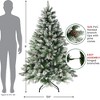 Northlight Medium Flocked Angel Pine Artificial Christmas Tree - 6' - Unlit - image 2 of 4