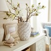 Decorative Contemporary Ceramic Vase with Embossed Scallop Shell Texture, Coastal Modern Accent Decor for Living Room or Bedroom - 13" White - 2 of 4