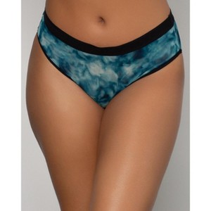 Curvy Couture Women's Mesh High Cut Brief Panty Sunset Glow - 1 of 4