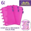 Enamel Pin Display Pages 6pk-Display & Trade Your Collectible Pins in Any 3-Ring Binder-Pages Lay Flat w/ Pinbacks & NO Sagging-Pink-Pins Not Included - 2 of 4