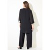 Catherines Lightweight Embroidered Sequin Pant Set - 3 of 4
