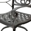 NicBex Patio Aluminium Bar Stool, Fashion Swivel Counter Stool Chair with Diamond Check Backrest and Rolled Armrests for Garden, Dining Room - 2 of 4