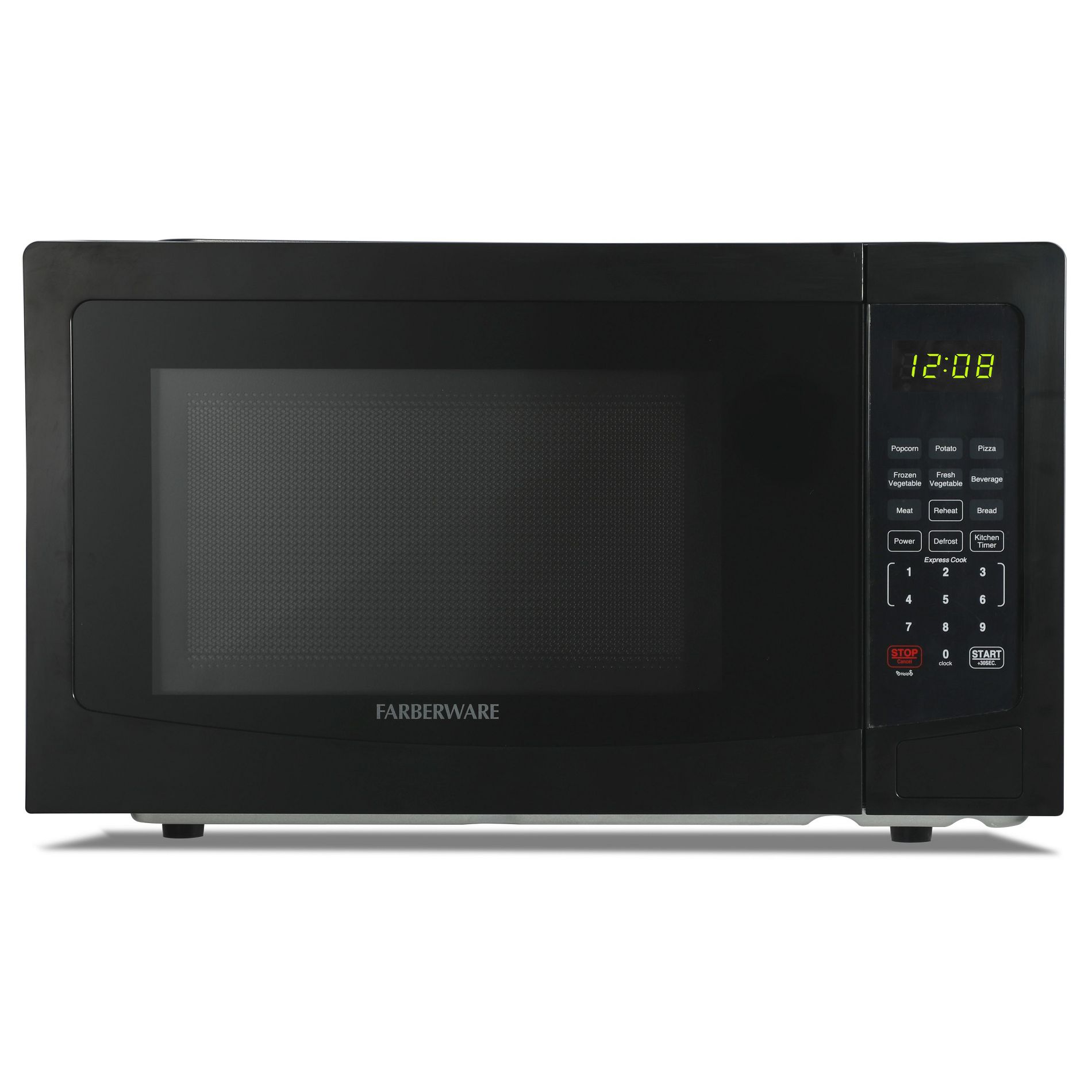 Farberware 1.1 Cu. Ft. Countertop Microwave Oven – 1000W Power, Auto Cook Settings, Defrost, and Safety Lock