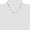 Black Bow Jewelry 3mm Sterling Silver Solid Pave Flat Figaro Chain Necklace - 3 of 4